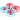 Toy drone with glowing red and blue lights on a white background